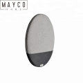 Mayco Decorative Small Pin Cork Round Gray and Black Frameless Linen Bulletin Board with 1 Pocket